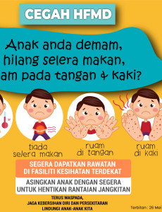 Cegah HFMD - Anak Anda Demam, Hilang Selera Makan, Ruam Pada Tangan & Kaki?